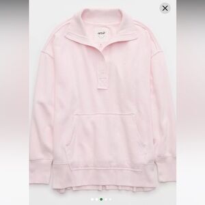 Aerie Vintage Popover Polo Sweatshirt